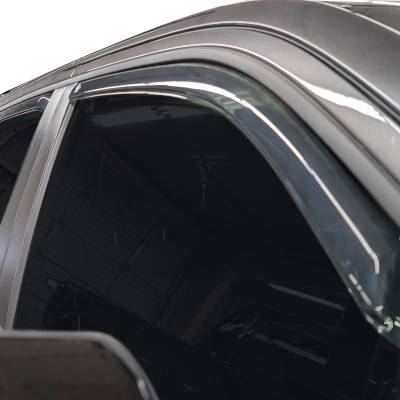 Black Horse Off Road - Black Horse Off Road [BHOR] |In Channel Rain Guard/Wind Deflectors|2019-2024 Ram 1500 Crew Cab|Smoke,4Pcs|#1494806IN - Image 3