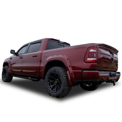 Black Horse Off Road - Black Horse Off Road [BHOR] |In Channel Rain Guard/Wind Deflectors|2019-2024 Ram 1500 Crew Cab|Smoke,4Pcs|#1494806IN - Image 11