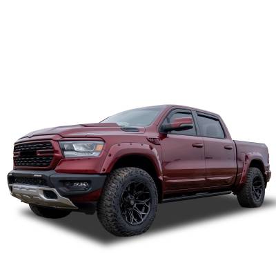 Black Horse Off Road - Black Horse Off Road [BHOR] |In Channel Rain Guard/Wind Deflectors|2019-2024 Ram 1500 Crew Cab|Smoke,4Pcs|#1494806IN - Image 13