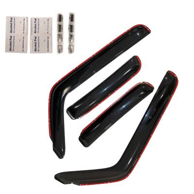 Black Horse Off Road - Black Horse Off Road [BHOR] |In Channel Rain Guard/Wind Deflectors|2019-2024 Ram 1500 Crew Cab|Smoke,4Pcs|#1494806IN - Image 16