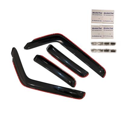 Black Horse Off Road - Black Horse Off Road [BHOR] |In Channel Rain Guard/Wind Deflectors|2019-2024 Ram 1500 Crew Cab|Smoke,4Pcs|#1494806IN - Image 17