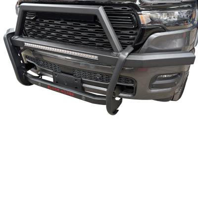 Black Horse Off Road - RAMBLER Grille Guard With 30" LED Bar Single Row-Black-2019-2023 Ram 1500|Black Horse Off Road - Image 5