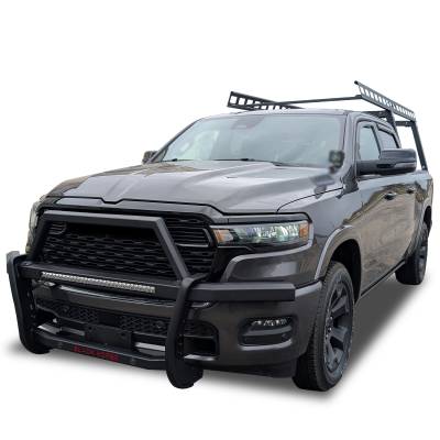 Black Horse Off Road - RAMBLER Grille Guard With 30" LED Bar Single Row-Black-2019-2023 Ram 1500|Black Horse Off Road - Image 8