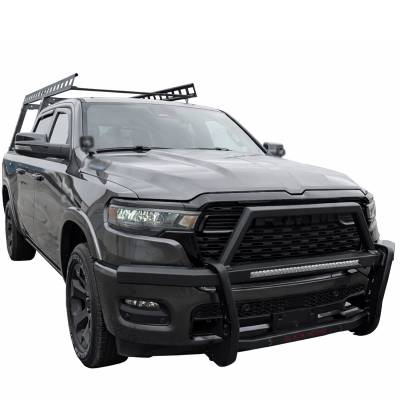 Black Horse Off Road - RAMBLER Grille Guard With 30" LED Bar Single Row-Black-2019-2023 Ram 1500|Black Horse Off Road - Image 11