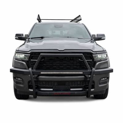 Black Horse Off Road - RAMBLER Grille Guard With 30" LED Bar Single Row-Black-2019-2023 Ram 1500|Black Horse Off Road - Image 12