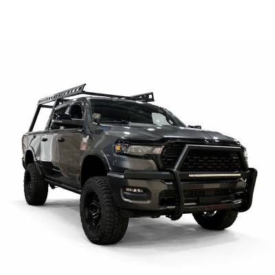 Black Horse Off Road - RAMBLER Grille Guard With 30" LED Bar Single Row-Black-2019-2023 Ram 1500|Black Horse Off Road - Image 13