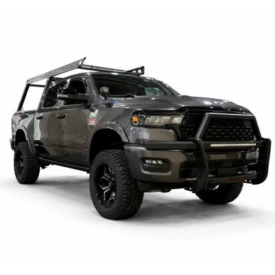 Black Horse Off Road - RAMBLER Grille Guard With 30" LED Bar Single Row-Black-2019-2023 Ram 1500|Black Horse Off Road - Image 17