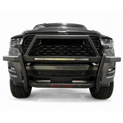 Black Horse Off Road - RAMBLER Grille Guard With 30" LED Bar Single Row-Black-2019-2023 Ram 1500|Black Horse Off Road - Image 20