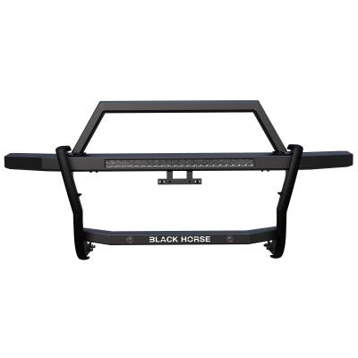Black Horse Off Road - RAMBLER Grille Guard With 30" LED Bar Single Row-Black-2019-2023 Ram 1500|Black Horse Off Road - Image 24