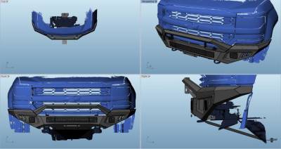 Black Horse Off Road - ARMOUR II HD Front Bumper Kit-Matte Black-2016-2018 Chevy Silverado 1500/2019-2021 Silverado 1500 LD|Black Horse Off Road - Image 4