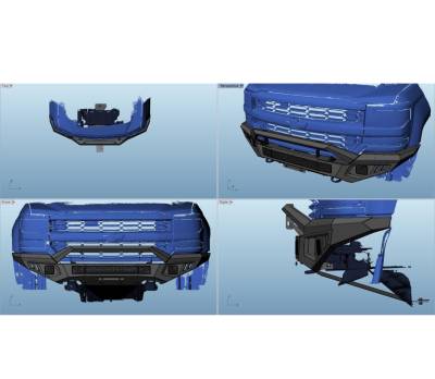 Black Horse Off Road - ARMOUR II HD Front Bumper-Matte Black-2016-2018 Chevy Silverado 1500/2019-2021 Silverado 1500 LD|Black Horse Off Road - Image 4