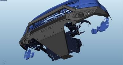 Black Horse Off Road - ARMOUR II HD Front Bumper Skid Plate Only-Matte Black-2016-2018 Chevy Silverado 1500/2019-2021 Silverado 1500 LD|Black Horse Off Road - Image 3