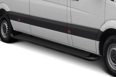 TRANSPORTER Running Boards-Black-2022-2026 Ford E-Transit|Black Horse Off Road