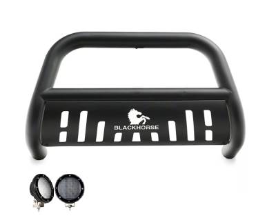 Black Horse Off Road - Bull Bar With Set of 5.3" Black Round LED Light-Matte Black-Honda Pilot-Odyssey-Passport-Ridgeline/Acura MDX|Black Horse Off Road - Image 5
