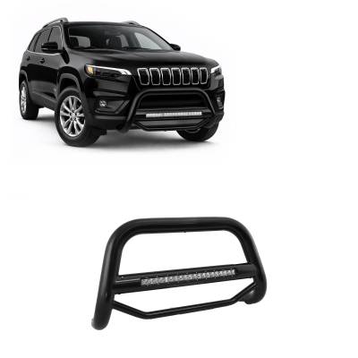Black Horse Off Road - Max Beacon Bull Bar-Black-2022-2024-Jeep Cherokee | Black Horse Off Road - Image 2