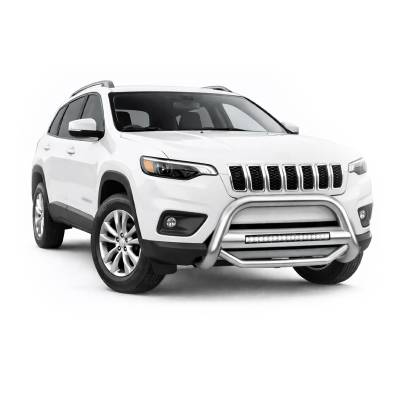 Black Horse Off Road - Max Beacon Bull Bar-Stainless Steel-2022-2024-Jeep Cherokee | Black Horse Off Road - Image 2