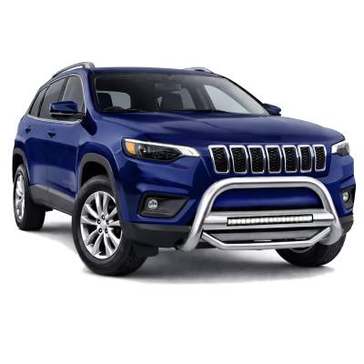 Black Horse Off Road - Max Beacon Bull Bar-Stainless Steel-2022-2024-Jeep Cherokee | Black Horse Off Road - Image 3