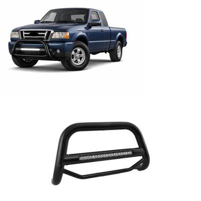 Black Horse Off Road - MAX Beacon Bull Bar-Black-2001-2008 Ford Ranger/2001-2010 Mazda B2300|Black Horse Off Road - Image 2