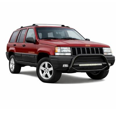 Black Horse Off Road - MAX Beacon Bull Bar-Black-1992-1998 Jeep Grand Cherokee|Black Horse Off Road - Image 2