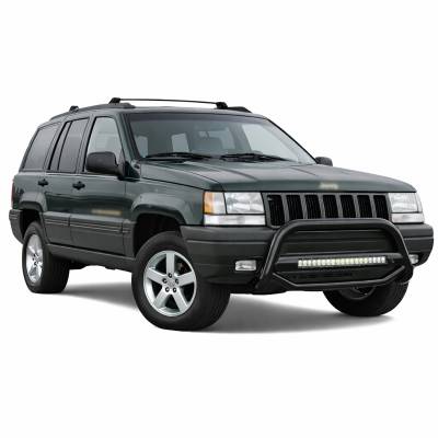 Black Horse Off Road - MAX Beacon Bull Bar-Black-1992-1998 Jeep Grand Cherokee|Black Horse Off Road - Image 3