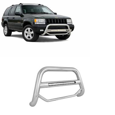 MAX Beacon Bull Bar-Stainless Steel-1992-1998 Jeep Grand Cherokee|Black Horse Off Road