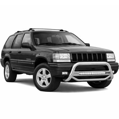 Black Horse Off Road - MAX Beacon Bull Bar-Stainless Steel-1992-1998 Jeep Grand Cherokee|Black Horse Off Road - Image 4