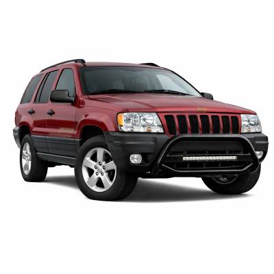 Black Horse Off Road - MAX Beacon Bull Bar-Black-1999-2004 Jeep Grand Cherokee|Black Horse Off Road - Image 4