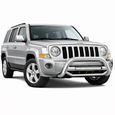 Black Horse Off Road - MAX Beacon Bull Bar-Stainless Steel-2008-2017 Jeep Patriot|Black Horse Off Road - Image 2