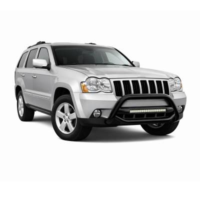 Black Horse Off Road - MAX Beacon Bull Bar-Black-2008-2010 Jeep Grand Cherokee|Black Horse Off Road - Image 3
