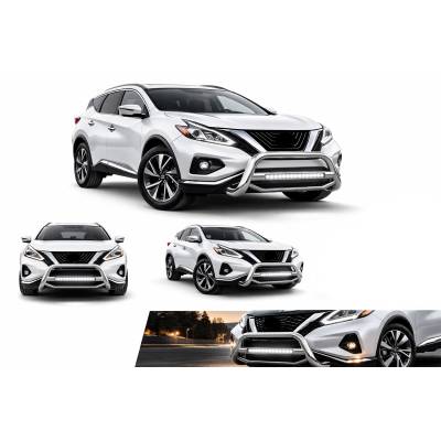 Black Horse Off Road - MAX Beacon Bull Bar-Stainless Steel-2015-2020 Nissan Murano|Black Horse Off Road - Image 4