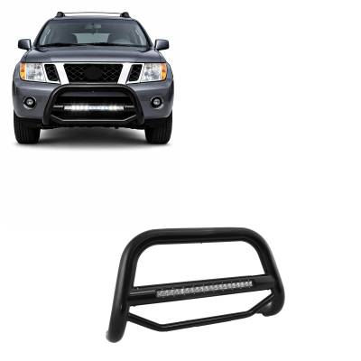 MAX Beacon Bull Bar-Black-2005-2007 Nissan Pathfinder/2005-2015 Nissan Xterra/2005-2021 Nissan Frontier|Black Horse Off Road