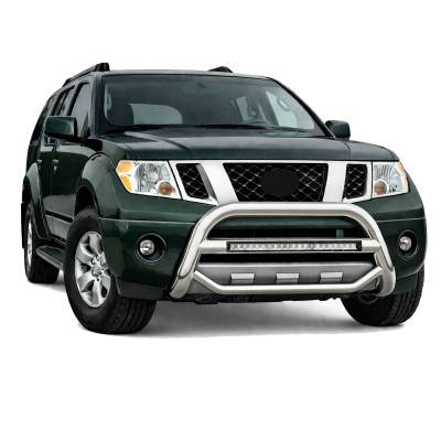 Black Horse Off Road - MAX Beacon Bull Bar-Stainless Steel-2008-2012 Nissan Pathfinder|Black Horse Off Road - Image 2