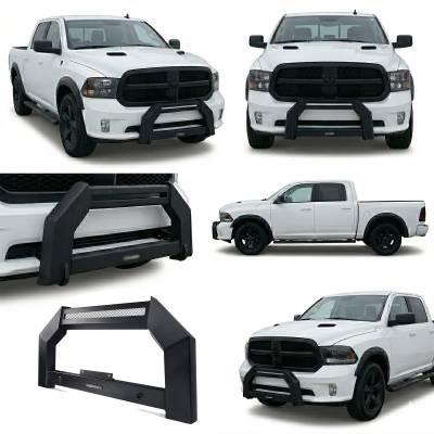Black Horse Off Road - ARMOUR Bull Bar-Matte Black-2019-2024 Ram 1500 Classic/2011-2018 Ram 1500/2009-2010 Dodge Ram 1500|Black Horse Off Road - Image 4