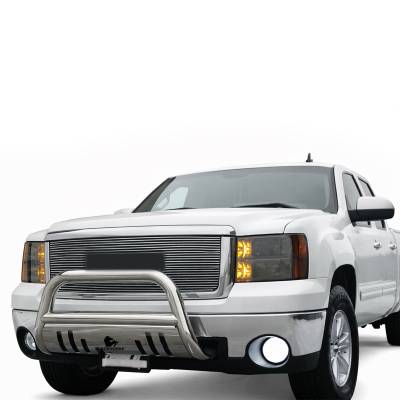 Black Horse Off Road - Bull Bar-Stainless Steel- Yukon XL/Yukon/Silverado-Sierra 1500/ Avalanche/ Escalade EXT/Escalade ESV/Suburban 1500/Suburban/Tahoe|Black Horse Off Road - Image 2