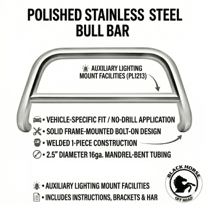 Black Horse Off Road - A Bar-Stainless Steel-2010-2015 Toyota Venza|Black Horse Off Road - Image 14