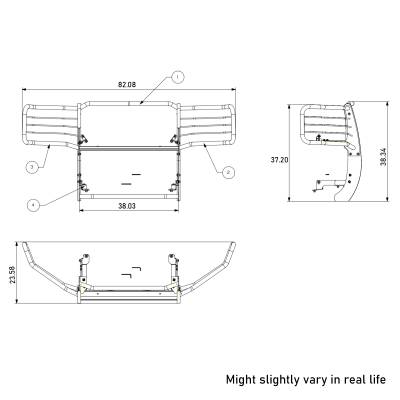 Black Horse Off Road - Grille Guard-Black-Silverado 2500 HD/Silverado 3500 HD|Black Horse Off Road - Image 10