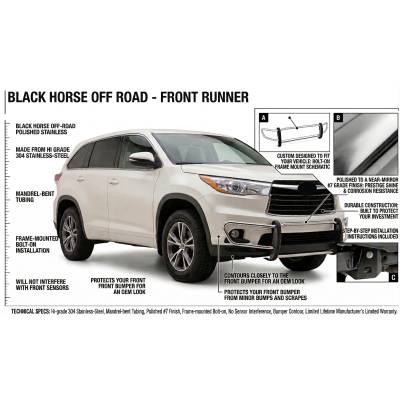 Black Horse Off Road - Front Runner-Stainless Steel-2014-2019 Toyota Highlander|Black Horse Off Road - Image 10