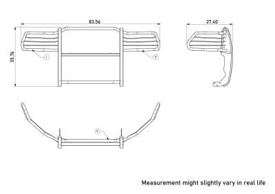 Black Horse Off Road - Grille Guard-Black-Ram 1500/1500/1500 Classic|Black Horse Off Road - Image 20