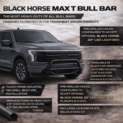 Black Horse Off Road - MAX T Bull Bar-Textured Black-2014-2026 Ford F-150|Black Horse Off Road - Image 3