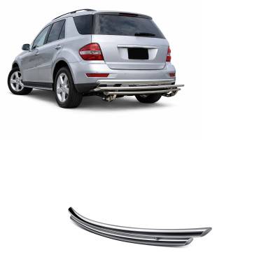 Rear Bumper Guard-Stainless Steel-GMC Sierra 3500 HD/GMC Sierra 2500 HD/Chevrolet Silverado 3500 HD/Chevrolet Silverado 2500 HD|Black Horse Off Road