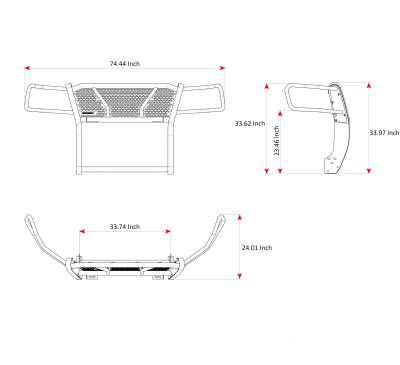 Black Horse Off Road - RUGGED HD Grille Guard-Black-2022-2026 Nissan Frontier|Black Horse Off Road - Image 10