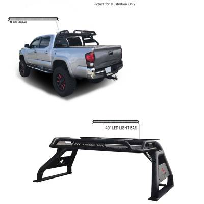 Black Horse Off Road - Atlas Roll Bar With 40" LED light Bar-Black-2015-2026 Toyota Tacoma|Black Horse Off Road - Image 3