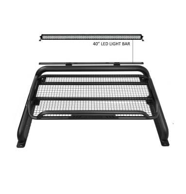 Black Horse Off Road - Atlas Roll Bar With 40" LED light Bar-Black-2015-2026 Toyota Tacoma|Black Horse Off Road - Image 8