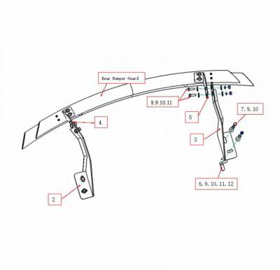 Black Horse Off Road - Rear Bumper Guard-Black-2021-2025 Toyota Sienna|Black Horse Off Road - Image 10