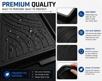 Black Horse Off Road - Black Horse TOTALINER 3.5mm Heavy Duty TPE Anti-skid Floor Mat Rug Liner fits 2018-2025 Chevrolet Traverse - Image 5