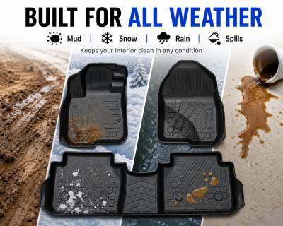 Black Horse Off Road - Black Horse TOTALINER 3.5mm Heavy Duty TPE Anti-skid Floor Mat Rug Liner fits 2017-2022 Honda CR-V - Image 4