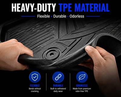 Black Horse Off Road - Black Horse TOTALINER 3.5mm Heavy Duty TPE Anti-skid Floor Mat Rug Liner fits 2017-2022 Honda CR-V - Image 7
