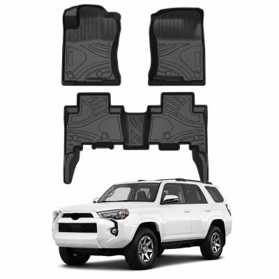 Black Horse TOTALINER 3.5mm Heavy Duty TPE Anti-skid Floor Mat Rug Liner fits 2013-2024 Toyota 4Runner