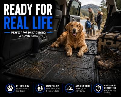 Black Horse Off Road - Black Horse TOTALINER 3.5mm Heavy Duty TPE Anti-skid Floor Mat Rug Liner fits 2018-2023 Toyota Tacoma Double Cab - Image 6