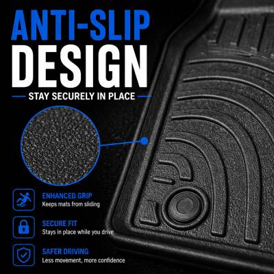 Black Horse Off Road - Black Horse TOTALINER 3.5mm Heavy Duty TPE Anti-skid Floor Mat Rug Liner fits 2018-2023 Toyota Tacoma Double Cab - Image 10
